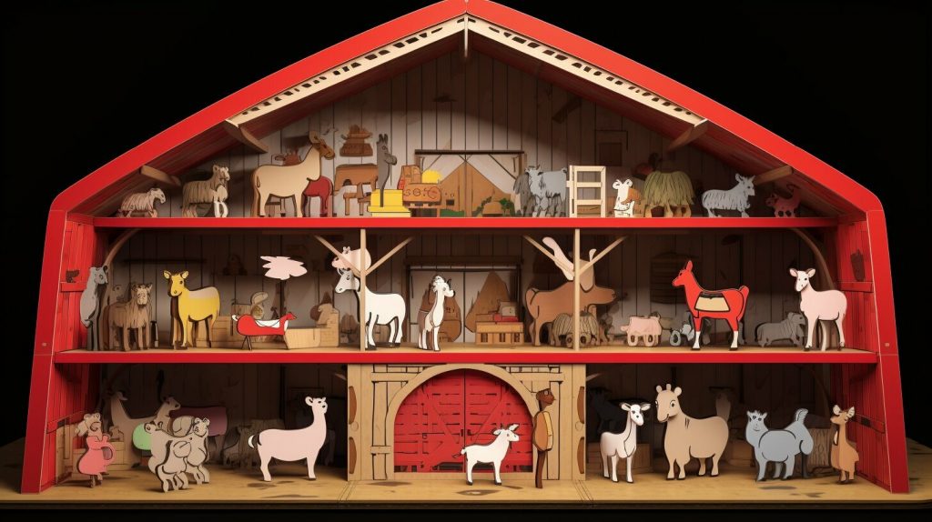 Toy Barn with Animals